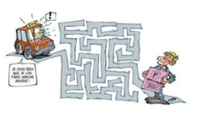 Illustration labyrinthe conduite