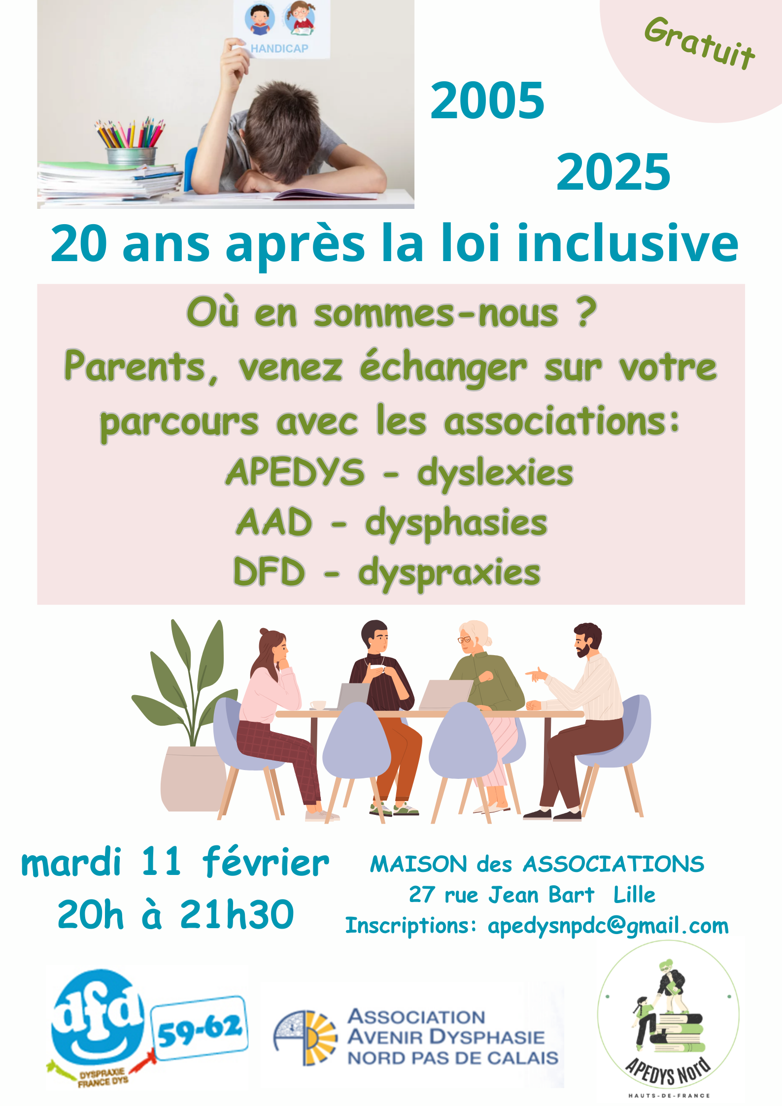 2005-2025 - 20 ans après la loi inclusive - Café Dys à Lille